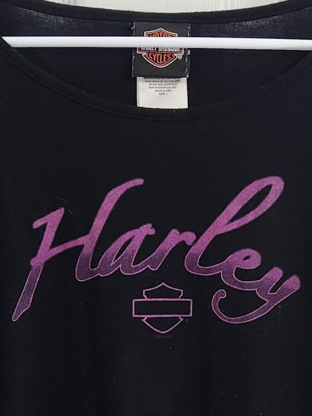 Harley Davidson 3/4 sleeve tee asymmetrical Bikercore size large